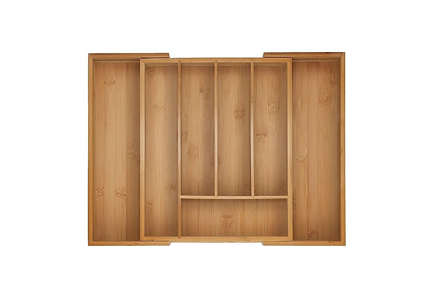 relaxdays Besteckkasten Ausziehbarer Besteckkasten aus Bambus, 33,5 cm günstig online kaufen