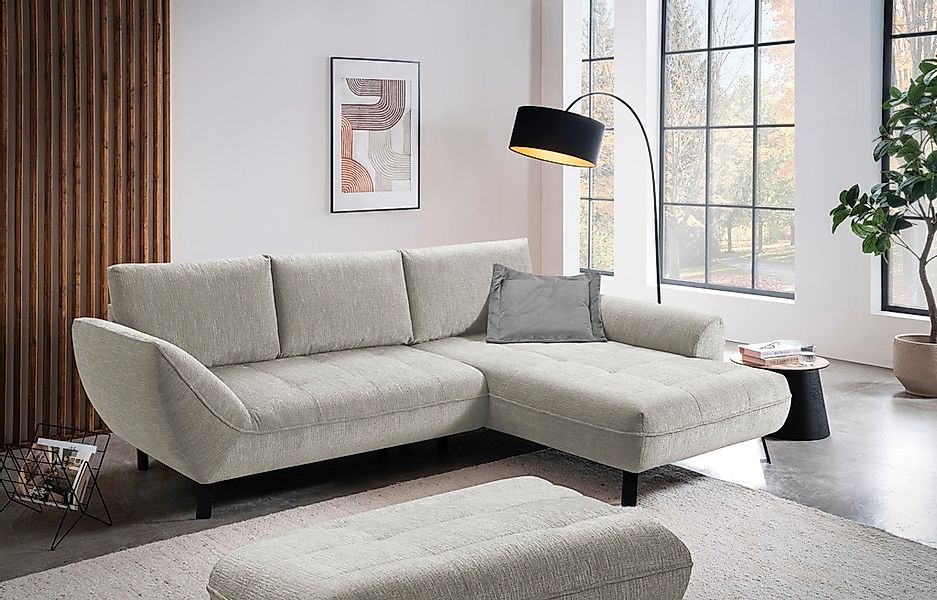 exxpo - sofa fashion Ecksofa "Bellini, Materialmix oder komplett Struktur, günstig online kaufen