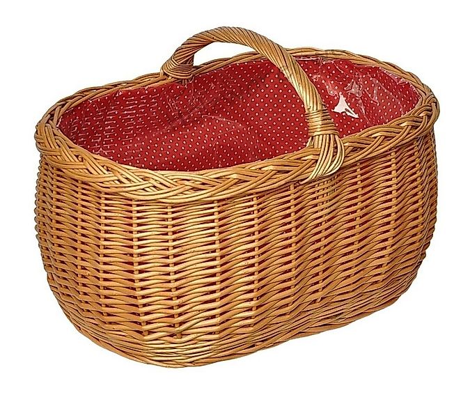 YULKA Einkaufskorb Weidenkorb BAGI ROT 2 Autkorb mit Henkel, 48 l, ökologis günstig online kaufen