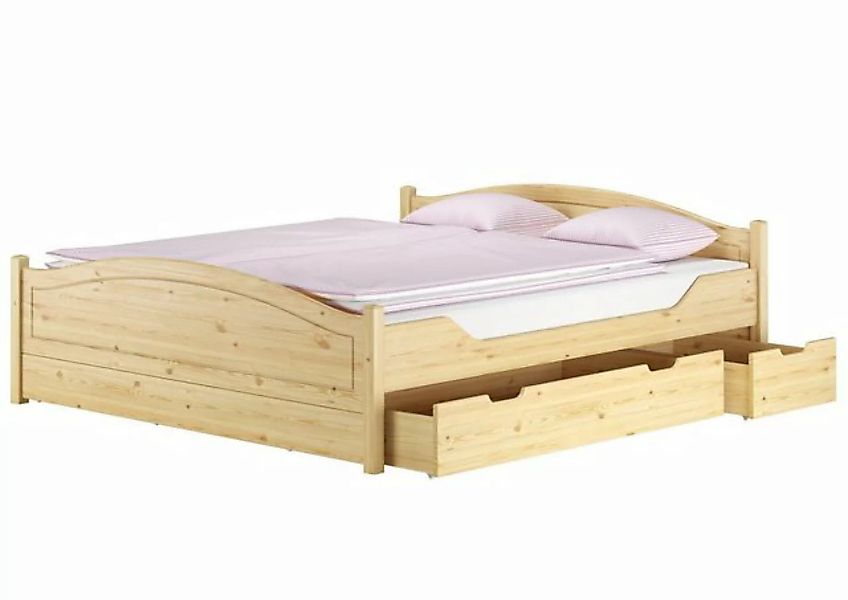 ERST-HOLZ Bett Klassisches Holzbett 180x200 Kiefer massiv Doppelbett V-60.3 günstig online kaufen
