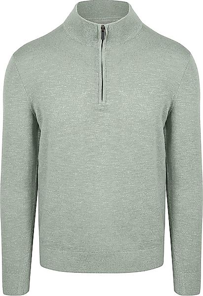 Suitable Slub Yarn Half Zip Pullover Grün - Größe XXL günstig online kaufen