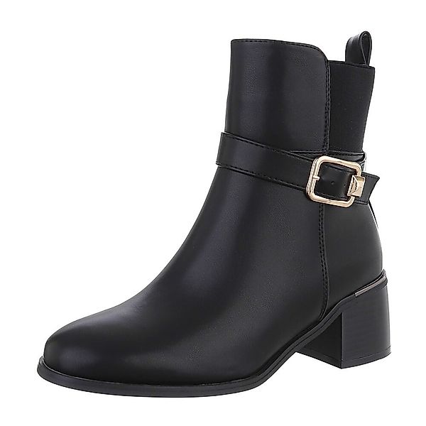 Ital-Design Damen Elegant Stiefelette (87214625) Blockabsatz günstig online kaufen