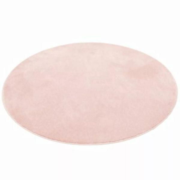 Pergamon Luxus Soft-Velours Teppich Verona Rund Teppiche rosa Gr. 120 x 120 günstig online kaufen