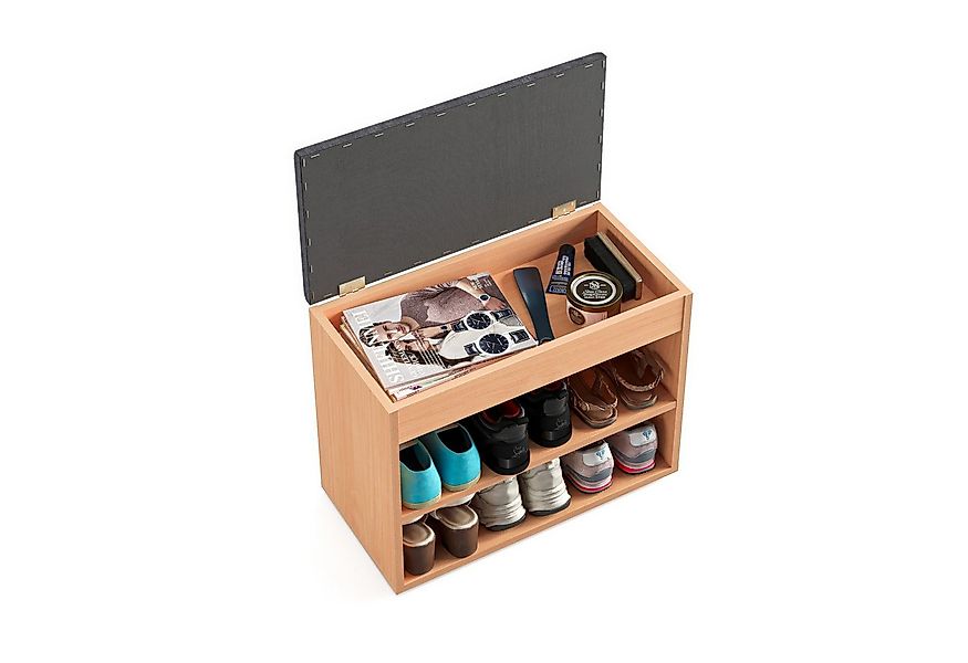 KOMTO Schuhschrank Schuhbank mit Sitzfläche Schuhregal Bank Sitzbank Flur B günstig online kaufen