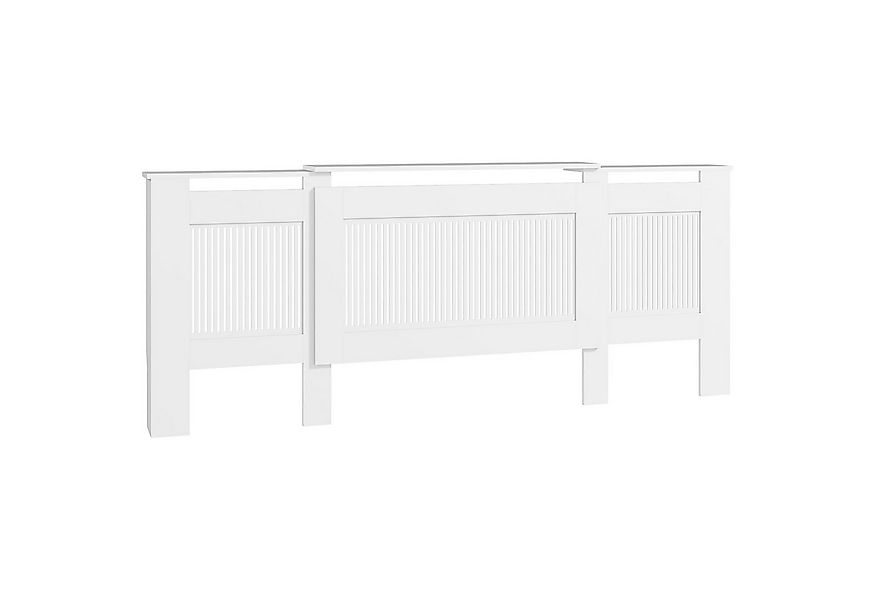 HOMCOM Heizungsverkleidung ausziehbar Heizkörperabdeckung mit Ablage, Lamel günstig online kaufen