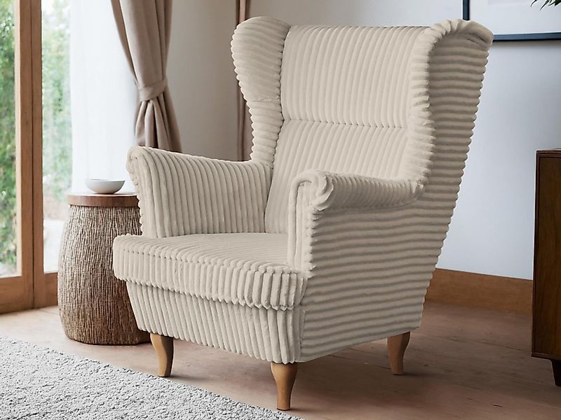 Beautysofa Sessel Moderner, bequemer, weicher, eleganter Sessel FELIX (Holz günstig online kaufen