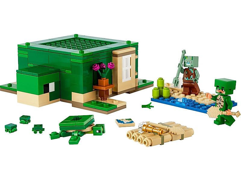 LEGO® Minecraft 21254 Das Schildkrötenstrandhaus Spielbausteine, (Set, 234 günstig online kaufen