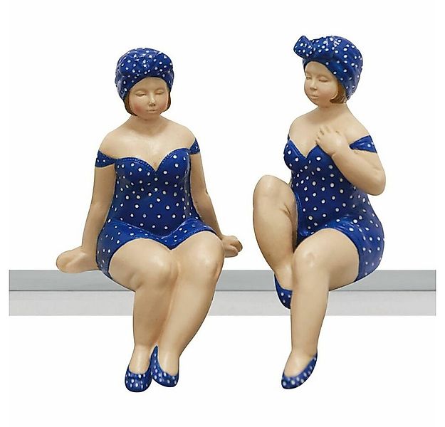 GILDE Dekofigur Becky 2er Set Blau / Weiß günstig online kaufen