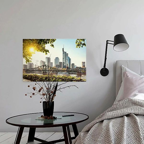 Bricoflor Wandbild Mit Skyline Von Frankfurt Stadt Leinwandbild Ideal Für K günstig online kaufen