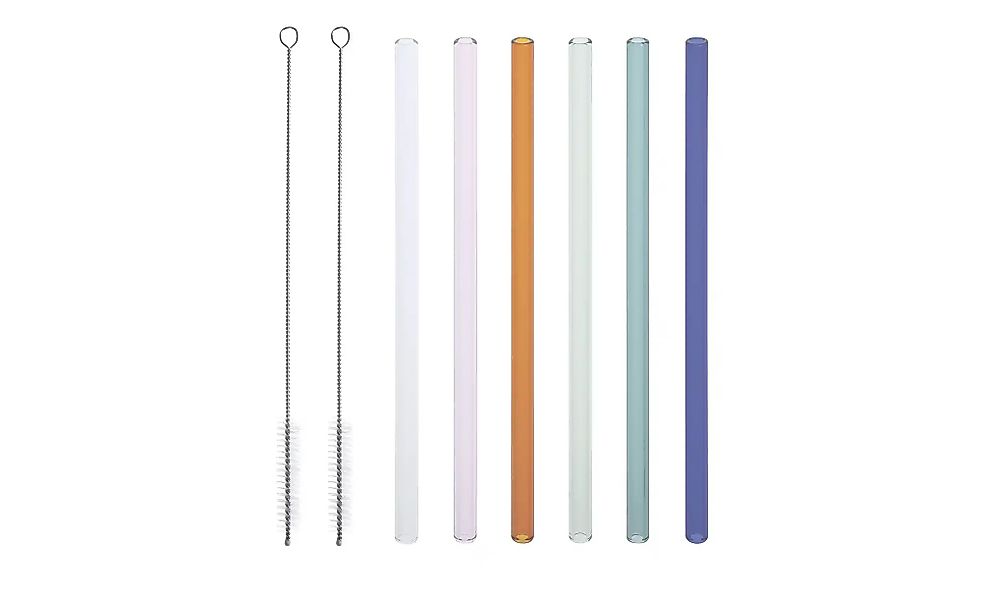 Peill+Putzler Glas-Trinkhalm-Set   ¦ mehrfarbig ¦ Glas Ø: 0.8 Küchenzubehör günstig online kaufen