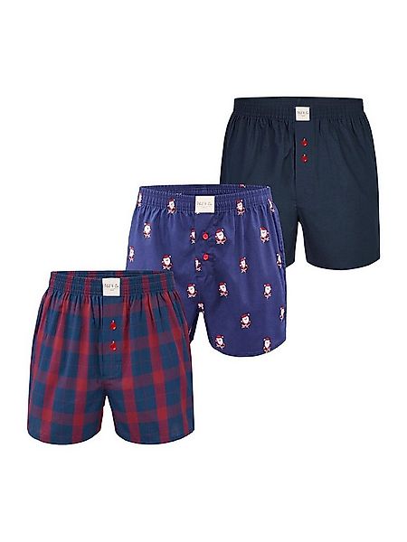 Phil & Co. Boxer Christmas Boxer 3er Pack (3-St) Unterhose Unterwäsche Boxe günstig online kaufen