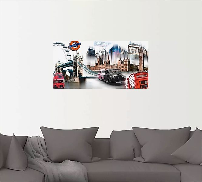 Artland Wandbild »London Skyline Collage IV«, Großbritannien, (1 St.), als günstig online kaufen