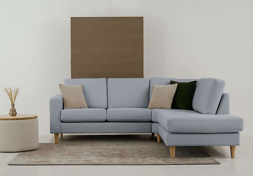 andas Ecksofa "Tvinno", im skandinavischen Stil, L-Form, mit Massivholzfüße günstig online kaufen