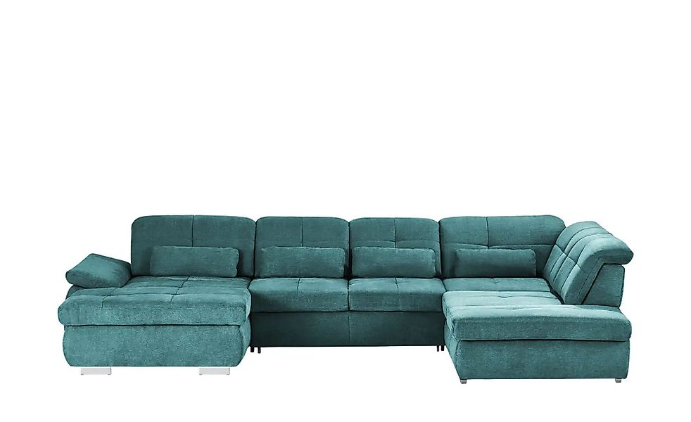 Wohnlandschaft mit Funktion  Perry ¦ türkis/petrol ¦ Maße (cm): B: 374 Pols günstig online kaufen