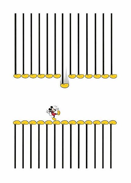 Komar Bild "Mickey Mouse Footlines", Disney, (1 St.), Wandbild zur Dekorati günstig online kaufen