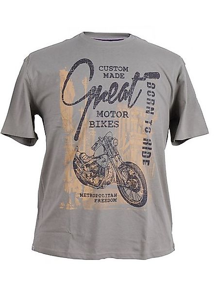 redfield T-Shirt Redflied T-Shirt in großen Größen "Motor Bikes" khaki günstig online kaufen