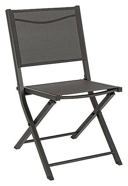 Bizzotto Gartenstuhl ELIN, Aluminium, Textilen, klappbar, Anthrazit günstig online kaufen