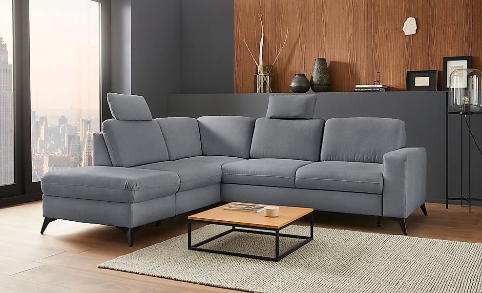 Places of Style Ecksofa Lolland L-Form, Wahlweise mit Bettfunktion und Stau günstig online kaufen