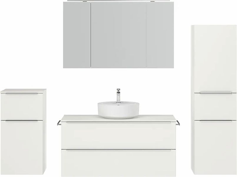 nobilia Badmöbel-Set "Alvene", (4 St., vormontiert, mit Soft-Close), inkl. günstig online kaufen