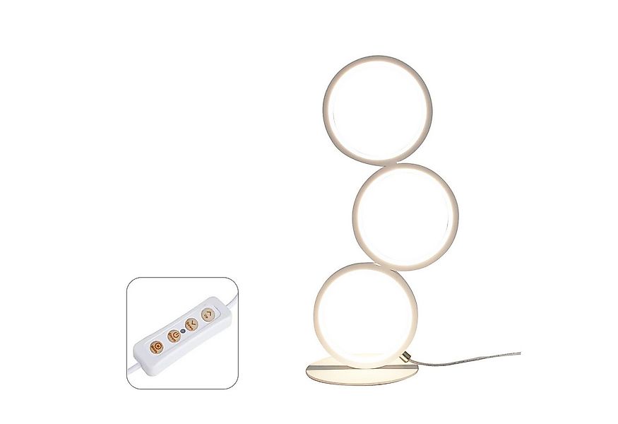 Nettlife LED Nachttischlampe Schwarz Touch Dimmbar Ring Modern Schreibtisch günstig online kaufen