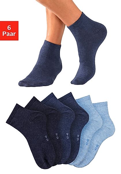 Bench. Kurzsocken Packung, 6 Stk. tlg. mit eingestricktem Markenlogo im Bün günstig online kaufen