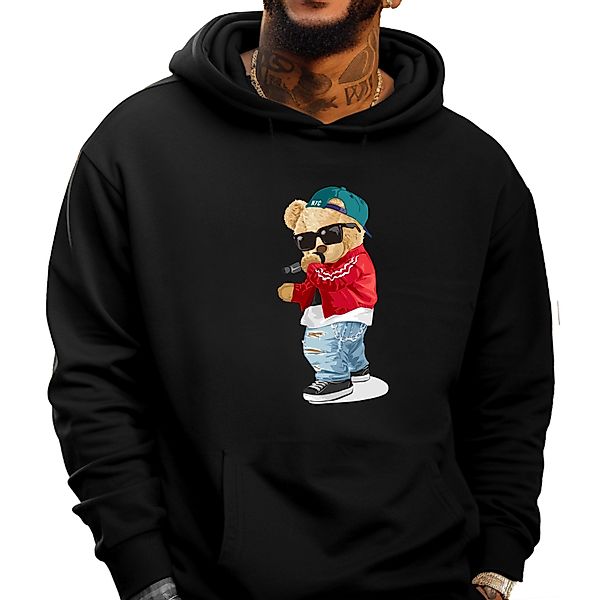Banco Hoodie Kapuzenpullover Bärenaufdruck in Größen XS - 6XL günstig online kaufen
