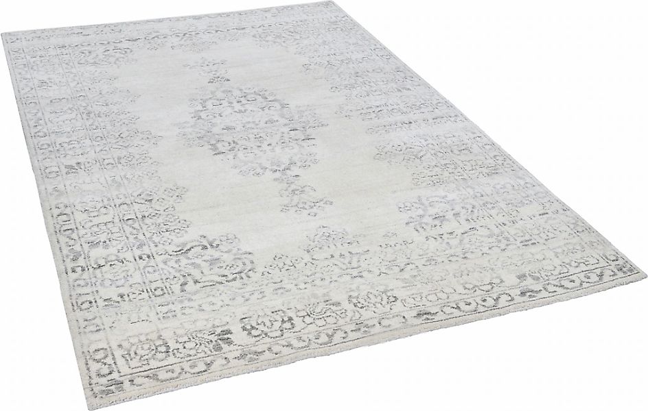 THEKO Wollteppich "Versian 1213" rechteckig 10 mm Höhe reine Wolle, handgek günstig online kaufen