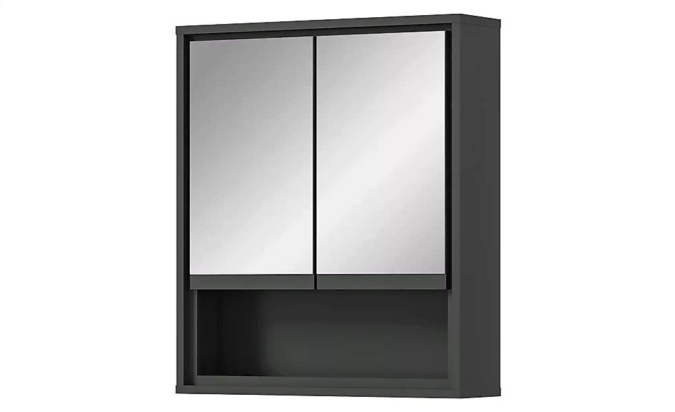 xonox.home Badezimmerspiegelschrank in Anthrazit / Nox Oak - 60x69x16cm (Bx günstig online kaufen