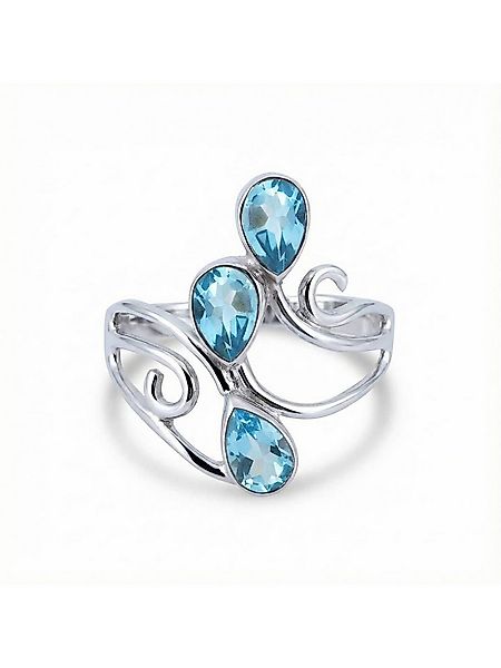 mantraroma Silberring SIDISTI aus 925 Silber mit blau Topas (Ring mit Schmu günstig online kaufen