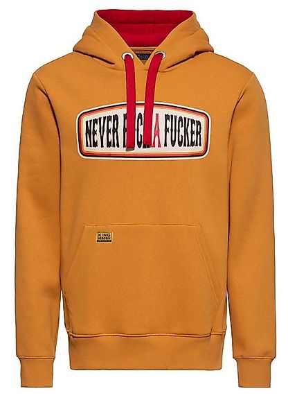 KingKerosin Kapuzenpullover Never Fuck A Fucker (1-tlg) mit Statement-Print günstig online kaufen