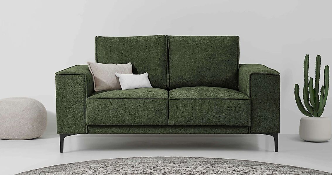 Places of Style 2-Sitzer "Kompaktsofa Oland, Struktur, Flachgewebe, Luxus-M günstig online kaufen