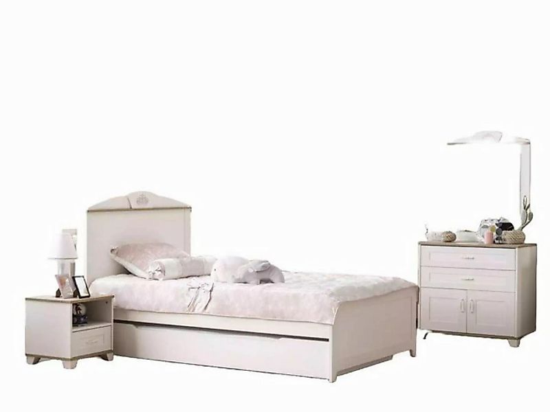 JVmoebel Jugendbett Kinderbett Holzbett Funktionsbett Ausziehbares Bett 100 günstig online kaufen