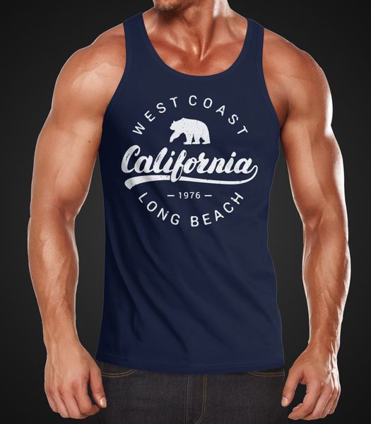 Neverless Tanktop Herren Tank-Top California Republic günstig online kaufen