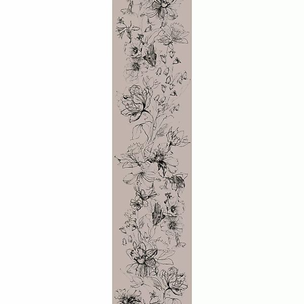 Marburg Vliestapete Blumen Crushed-Optik Modern 270 cm x 70 cm Greige günstig online kaufen