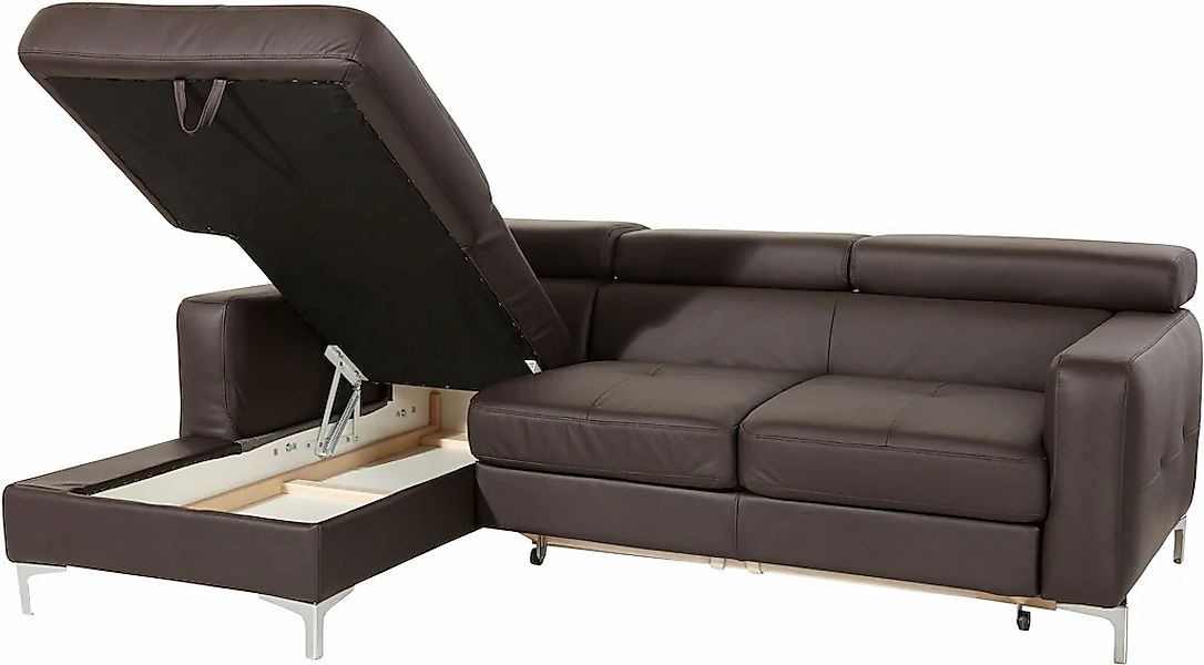 COTTA Ecksofa "Sammy L-Form" mit Kopfteilverstellung, wahlweise mit Bettfun günstig online kaufen