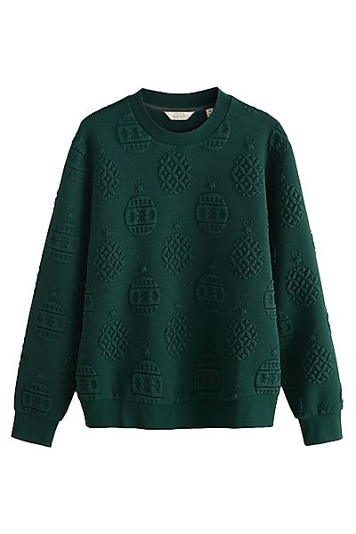 Next Sweater Rundhals-Sweatshirt mit weihnachtlichem Muster günstig online kaufen