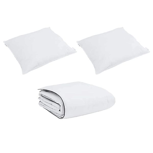 vidaXL Winterbettdecke mit Kissen 3-Tlg Weiß Daunenfeder 3376913 günstig online kaufen