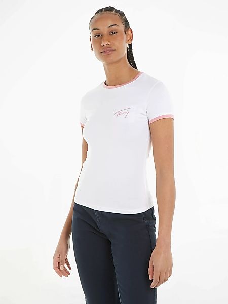 Tommy Jeans T-Shirt TJW SLIM SIGNATURE TEE SS mit Rundhalsausschnitt günstig online kaufen