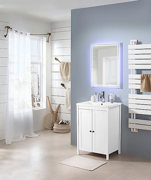 welltime Waschtisch Aalborg, Badmöbel im Landhaus-Stil, Breite 60cm, inkl. günstig online kaufen