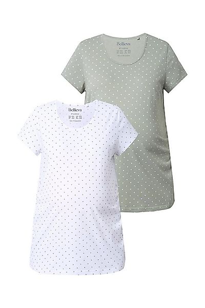Ulla Popken T-Shirt T-Shirts 2er-Pack Kurzarm seitl. Raffung GOTS (2-tlg) S günstig online kaufen