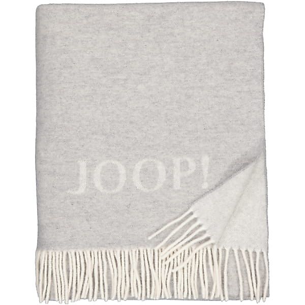 JOOP! Wohndecke Fine-Doubleface - Größe: 130x180 cm - Farbe: Silber-Natur günstig online kaufen