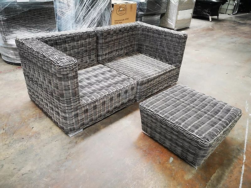 #G 1200: Sofa bestehend aus 2 Eckelementen Pamplona mit Hocker Mandal 5mm-g günstig online kaufen