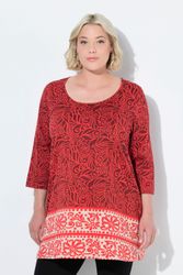 Ulla Popken Longshirt Longshirt A-Linie Rundhalsausschnitt günstig online kaufen