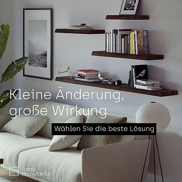LAMO Manufaktur Wandregal Holz Gerade, Regal günstig online kaufen