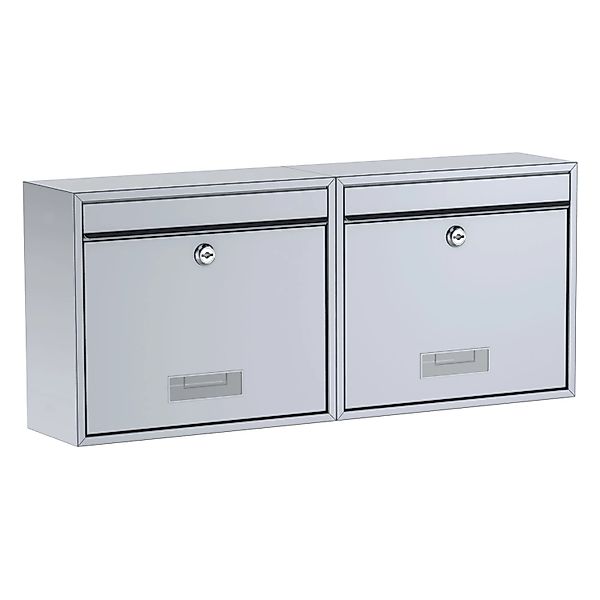 Basi - Briefkasten - SET - 2x BK 900 - Stahl Silber - 2x2170-0661 günstig online kaufen