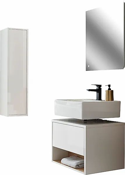 PLACES OF STYLE Badmöbel-Set »Studio Line, Bad im modernen Design, 3-teilig günstig online kaufen