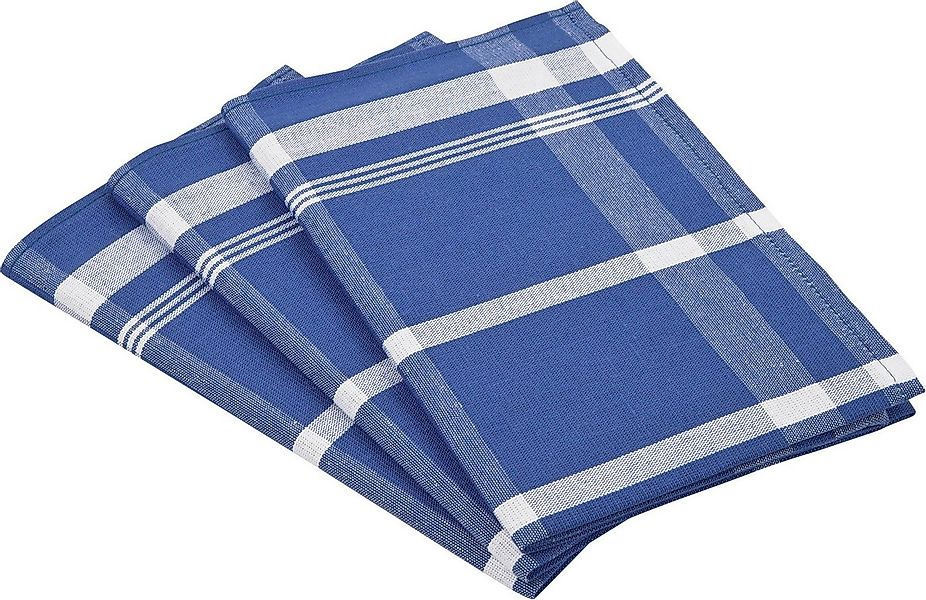 ROSS Geschirrtuch Exclusiv, (Set, 3-tlg), Blockkaro, 50% Baumwolle, 50% Lei günstig online kaufen