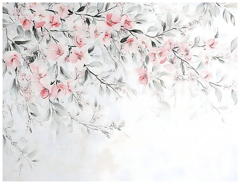 Wallarena Fototapete Blumen Blätter Zweige Vlies Tapete Wohnzimmer Schlafzi günstig online kaufen