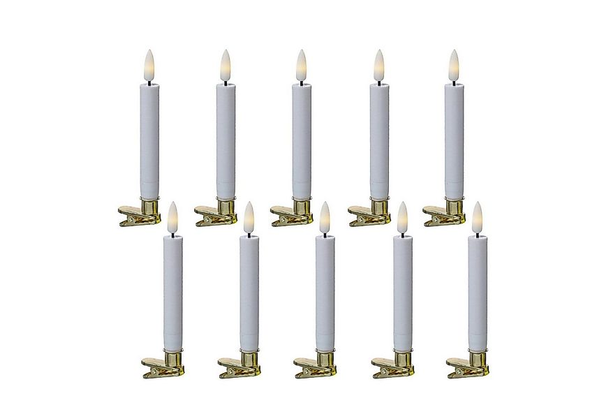 MARELIDA LED-Christbaumkerzen Baumkerzen mit Clip 10 Weihnachtskerzen Baumb günstig online kaufen