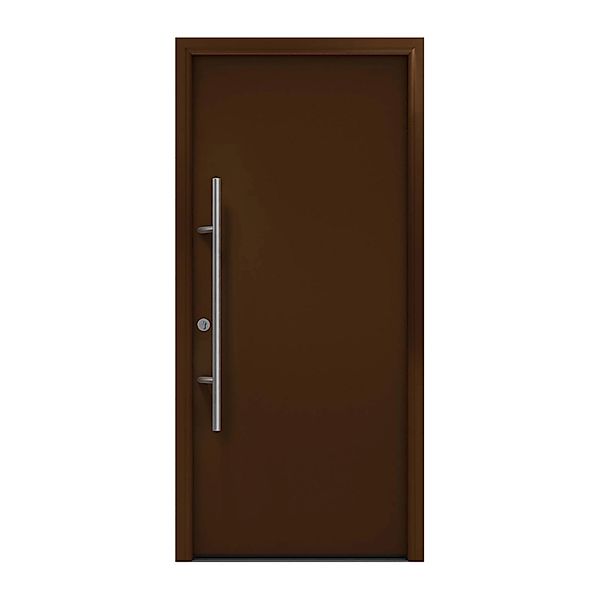 EcoStar Haustür Isopro Secur IPS 010 Terrabraun 110 cm x 210 cm DIN L günstig online kaufen